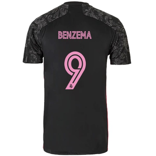 Camiseta Real Madrid Tercera Equipación NO.9 Benzema 2020-2021 Negro